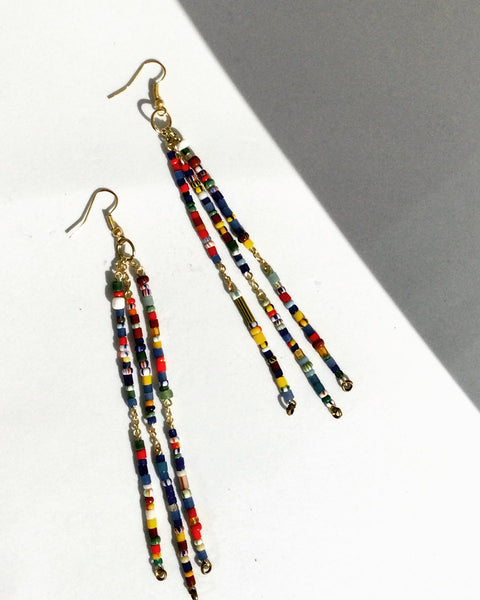 the ATO || Christmas bead dangle earrings